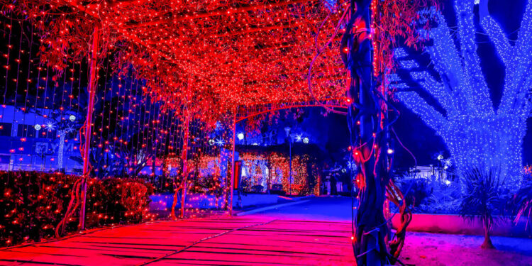 Decoração de Natal na praça central de Santa Bárbara surpreende moradores