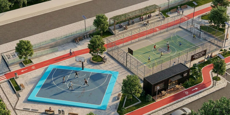 Entrada da Praia Azul passará por revitalização com nova praça esportiva em Americana