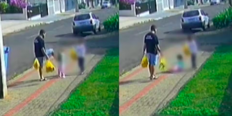 Pai é preso após ser filmado chutando filha de 3 anos no Paraná