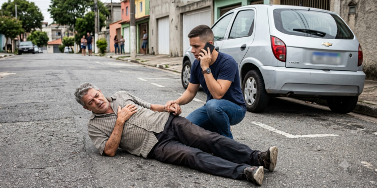 Homem fica ferido após ser atropelado por veículo na Vila Sartori, em Santa Bárbara d’Oeste