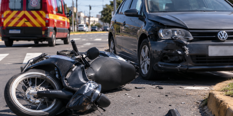 Motociclista fica ferido após colisão na Avenida Santa Bárbara; motorista foge sem prestar socorro